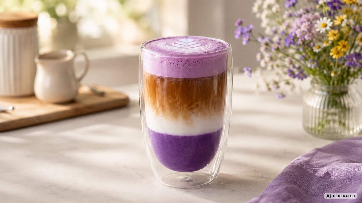 UBE LATTE: RECEPT NA FIALOVÚ KÁVU A HIT Z FILIPÍN