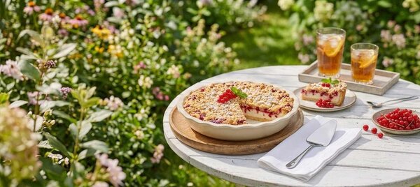 POCTIVÝ RÍBEZĽOVÝ KOLÁČ S TVAROHOM A POSÝPKOU: ĽAHKÝ LETNÝ RECEPT