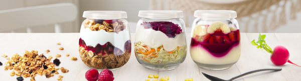 Skladovať potraviny môžete v najrôznejších zaváracích pohároch, dózach s klipom alebo zásobníkoch.