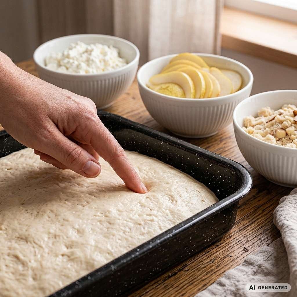 Test konzistencie kysnutého cesta na koláč