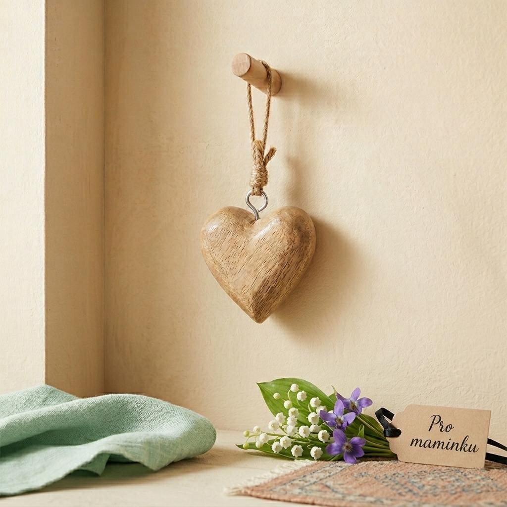 Srdce z mangového dreva