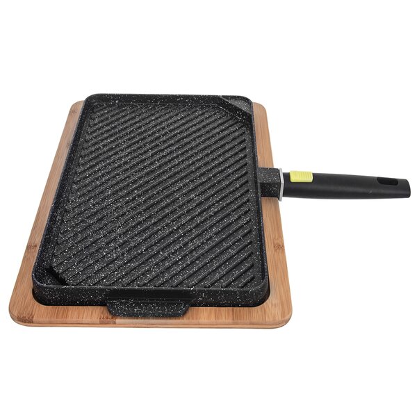 Panvica GRANDE na grilovanie, doštička, odním.ruk.