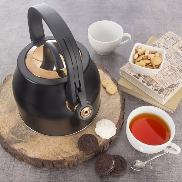 Čajník s píšťalou Rose gold 3 l