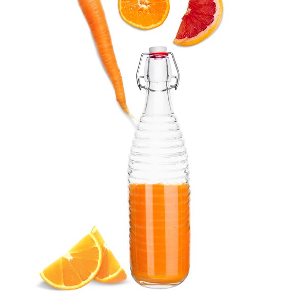 Fľaša s klip uzáverom Erik 1 l