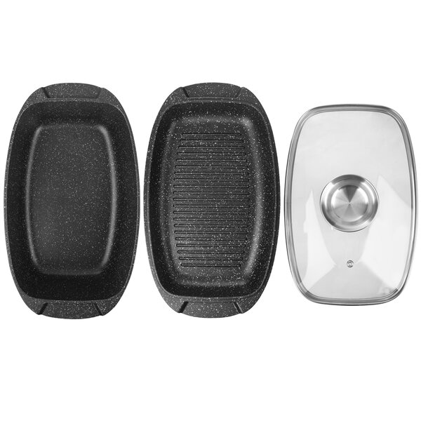 Pekáč GRANDE Aroma s poklopom obojstranný 39x22 cm