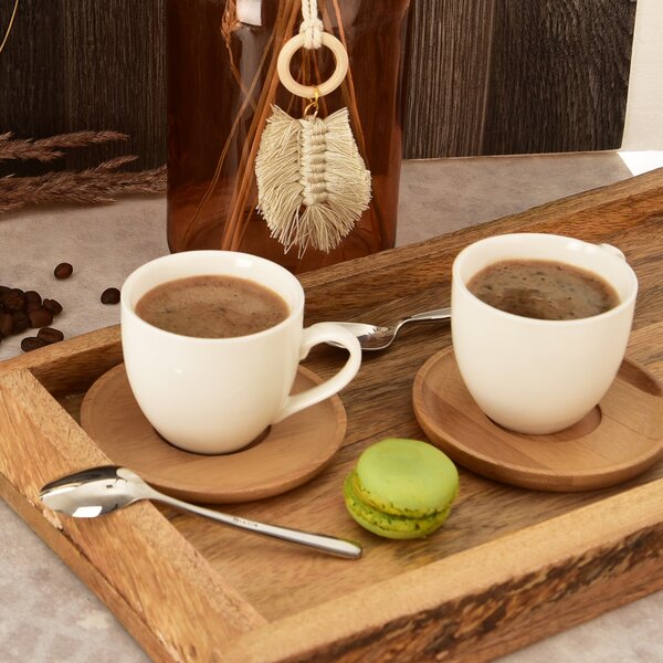 Hrnček s podšálkou WHITELINE 0,125 l 6 ks