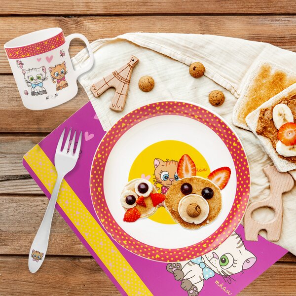 Hlboký detský tanier KOCÚRY pr. 19 cm