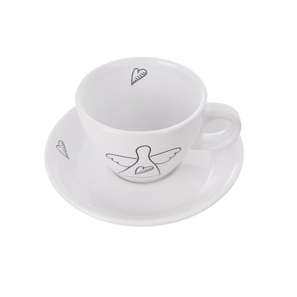 Hrnček s podšálkou ANJEL 0,09 l 2 ks