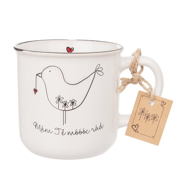 Hrnček vtáčik Mám tě rád 0,37 l