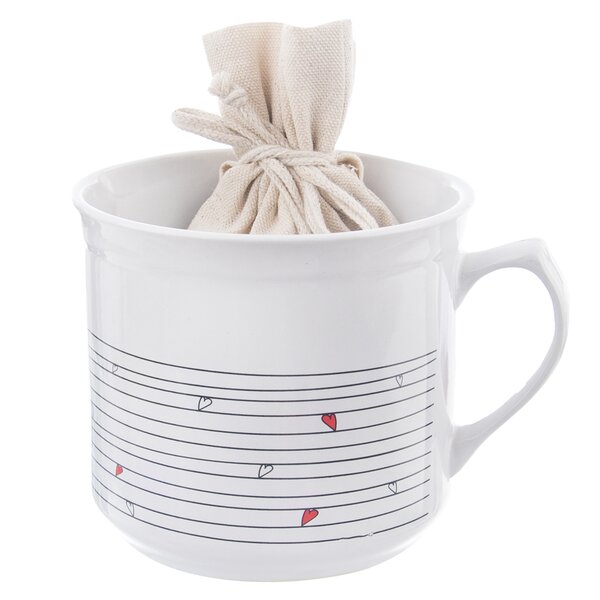 Darčekový hrnček varák s vreckom SRDIEČKA 0,5 l