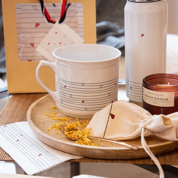 Darčekový hrnček varák s vreckom SRDIEČKA 0,5 l