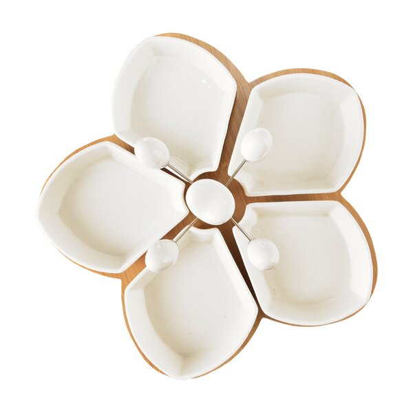 Servír. misky s napichovátkami a táckou WHITELINE