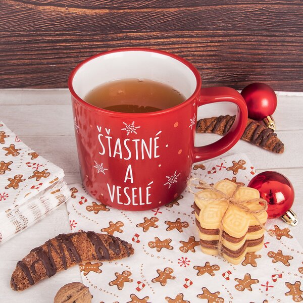 Hrnček VLOČKA Šťastné a veselé 0,51 l