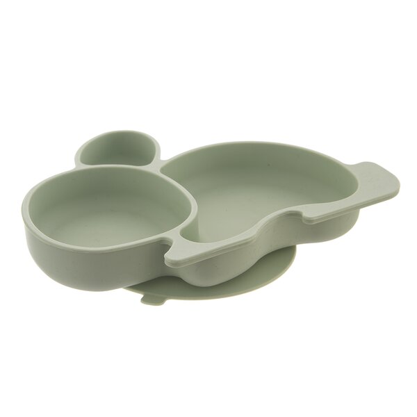 Delený detský tanier zajačik 23x18 cm