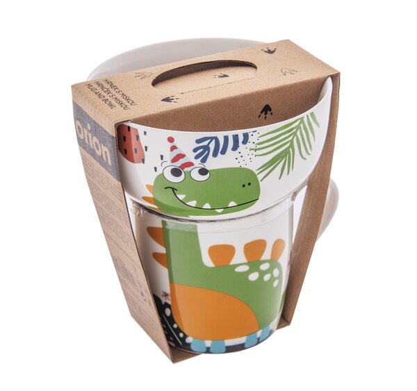 Hrnček s miskou dino 0,35 l