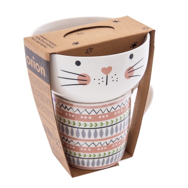 Hrnček s miskou mačka 0,35 l