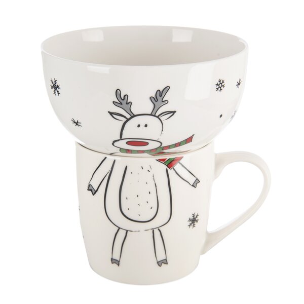 Hrnček s miskou sob 0,35 l