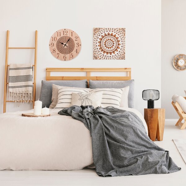 Hodiny nástenné MANDALA pr. 33,5 cm