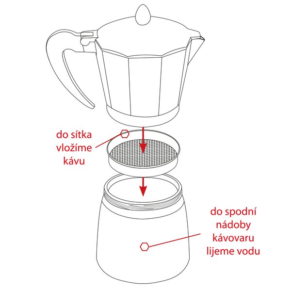 Moka kanvička 0,3 l