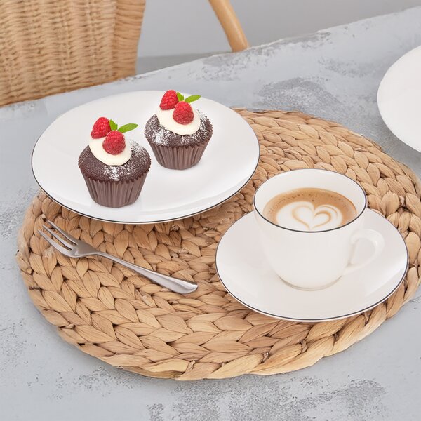 Hrnček s podšálkou Decora cappuccino 0,21 l 2 ks