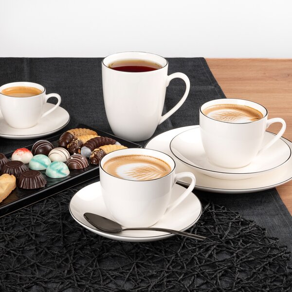Hrnček s podšálkou Decora cappuccino 0,21 l 2 ks