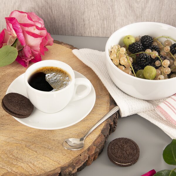 Hrnček s podšálkou MONA espresso 0,1 l 2 ks