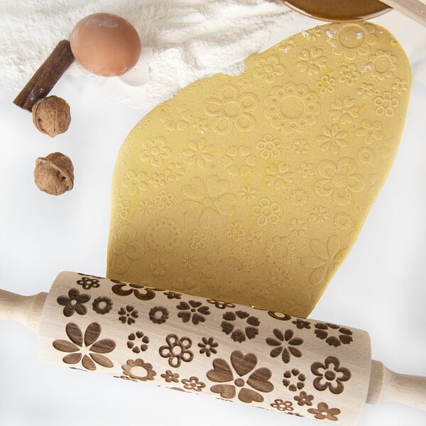 Valček na cesto KVET 20 cm