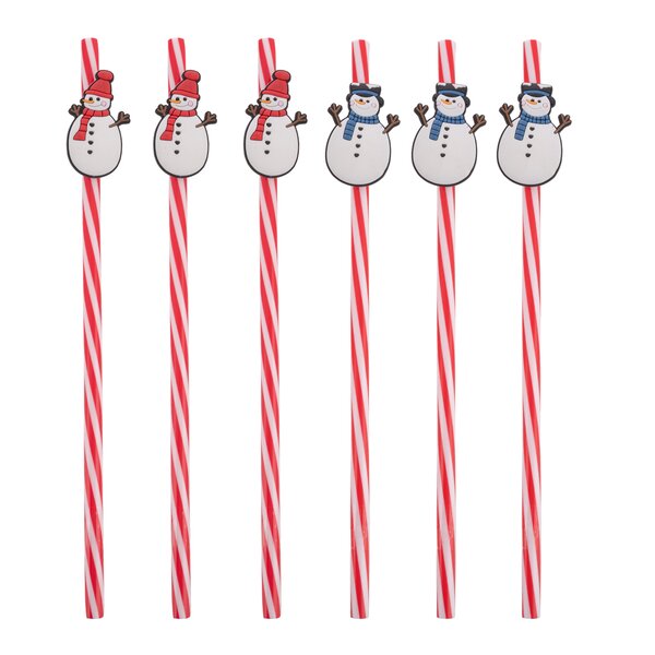 Nápojová slamka opakované použitie SNEHULIAK 6 ks