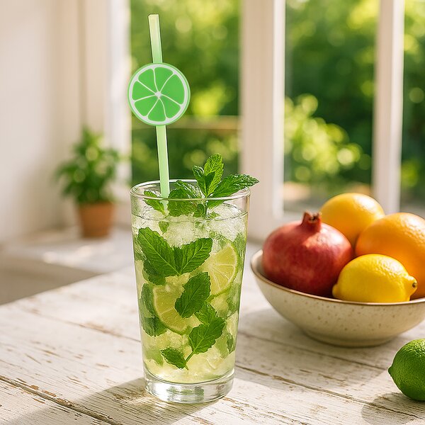 Nápojová slamka opakované použitie LIMEPOP 6 ks