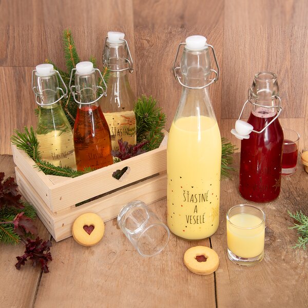 Fľaša s klip uzáverom VLOČKA 0,16 l