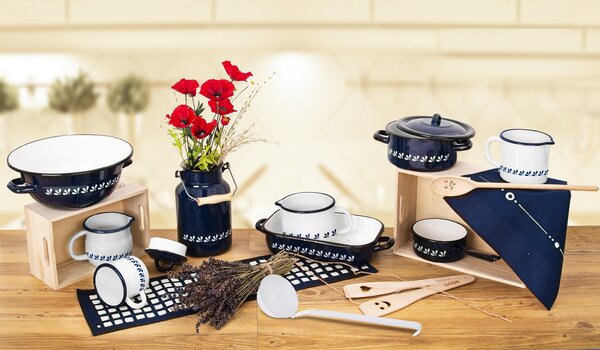 Kanvica na mlieko MODROBIELA 2 l