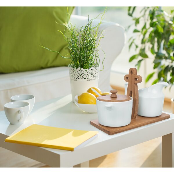 Mliekovka s cukorničkou a stojanom WHITELINE