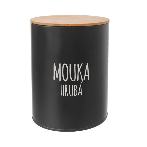 Dóza Mouka hrubá BLACK pr. 13 cm