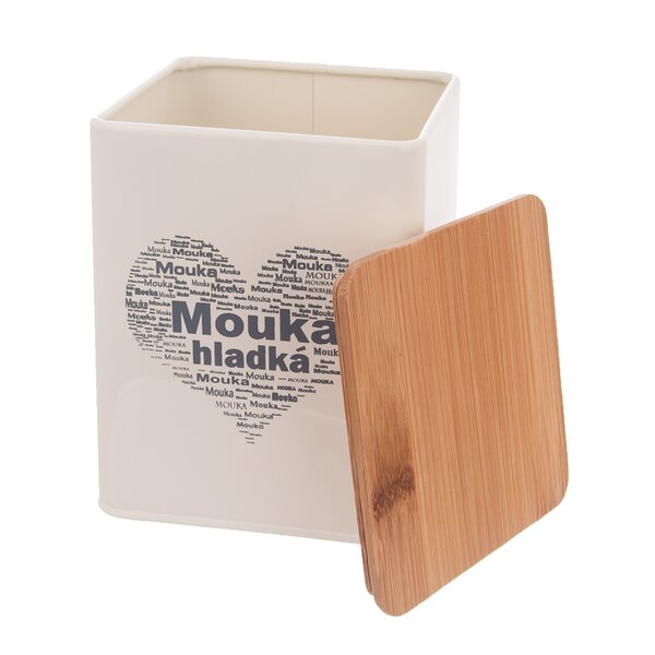 Dóza Mouka hladká SRDCE 11,5x11,5x14 cm