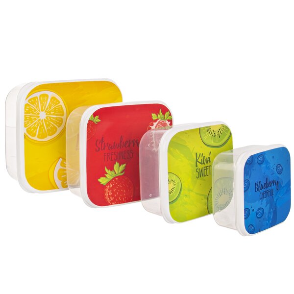 Box na desiatu Fruit 4 ks