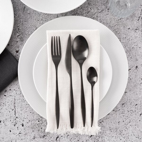 Jedálenské príbory Matt black 24 dielov