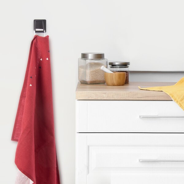 Háčik-držiak samolepiaci BLACK 2 ks