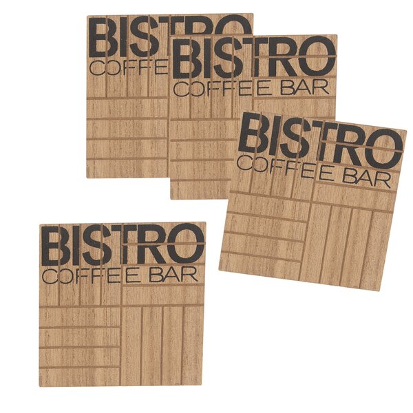 Podtácka Bistro se stojanom 4 ks