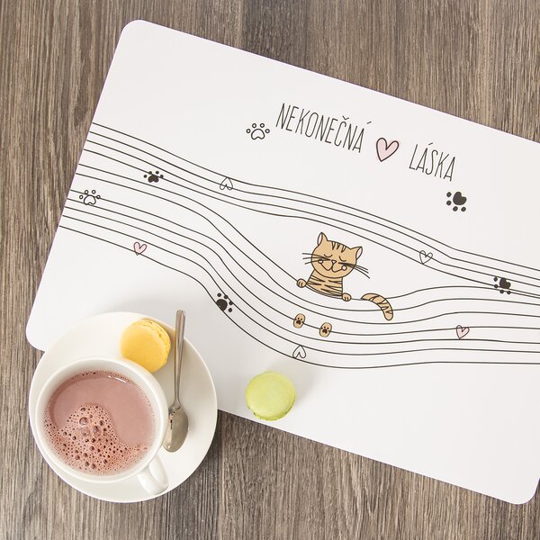 Prestieranie NEKONEČNÁ LÁSKA mačka 43x28 cm