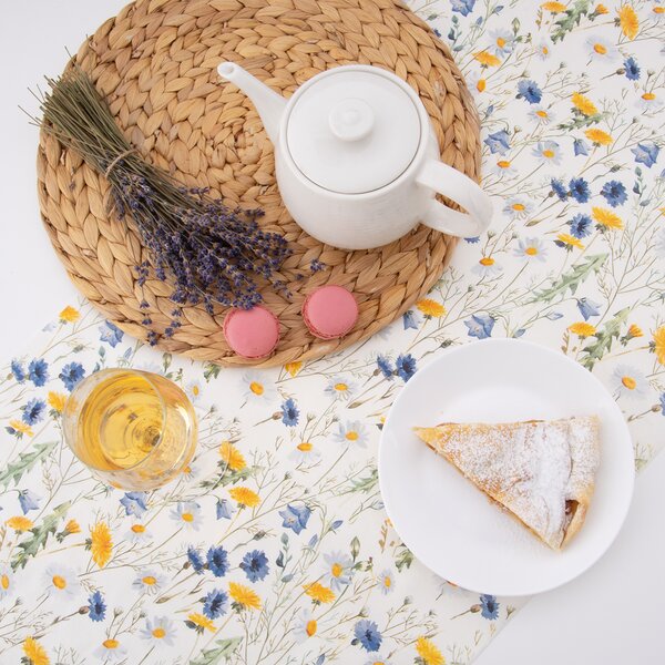 Behúň jarné kvety 180x40 cm