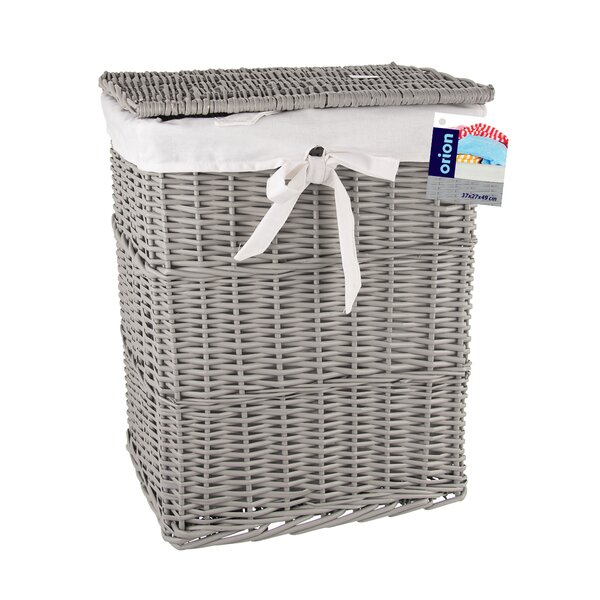 Bielizňový kôš s vekom šedý
