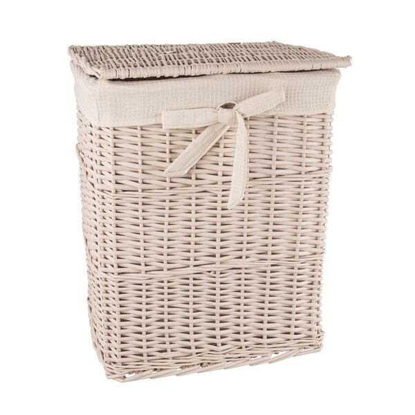 Bielizňový kôš s vekom béžový