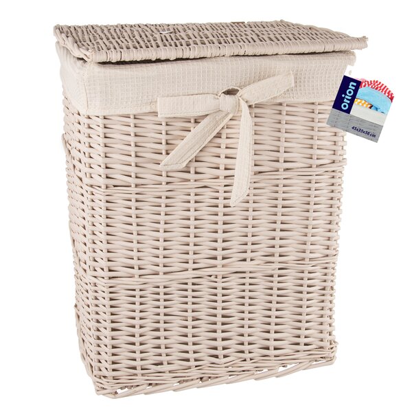 Prádelní koš s víkem béžový