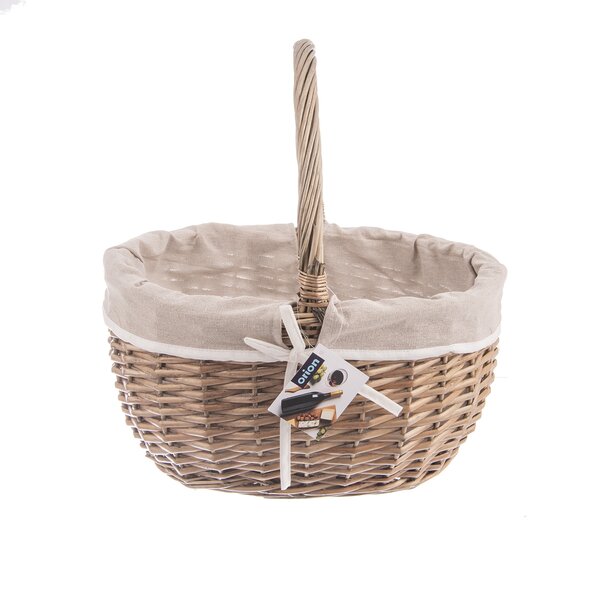 Piknikový kôš s textilnou vsadkou