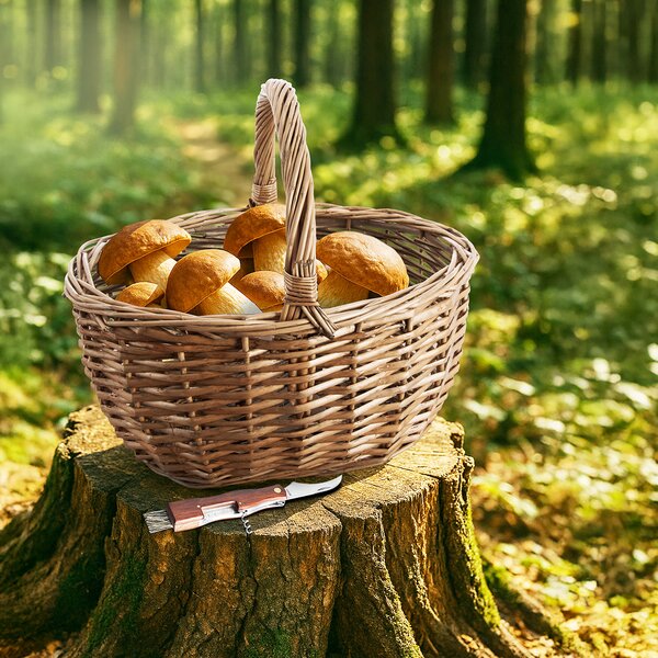 Piknikový kôš s textilnou vsadkou