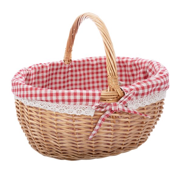 Piknikový kôš s textilnou vsadkou KÁRO