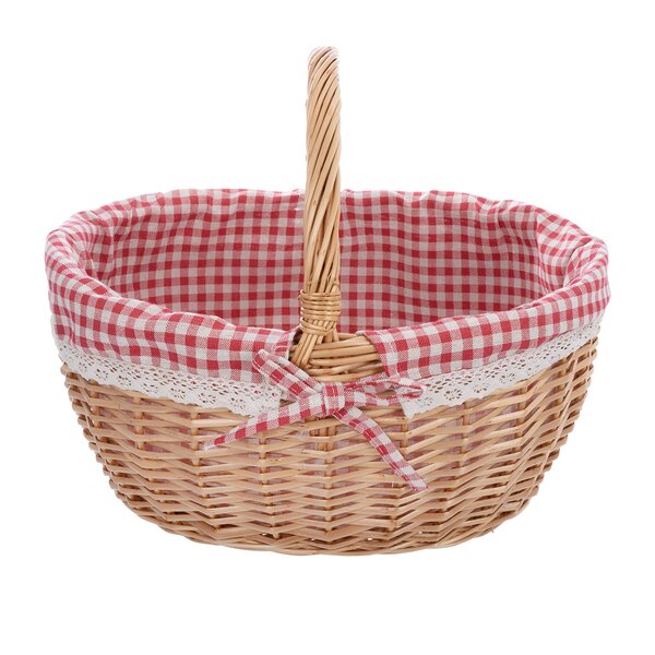 Piknikový kôš s textilnou vsadkou KÁRO