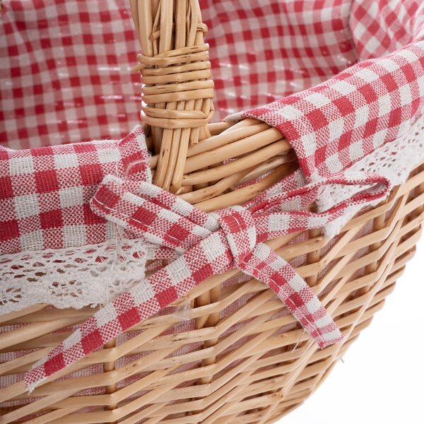 Piknikový kôš s textilnou vsadkou KÁRO