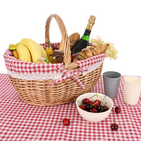 Piknikový kôš s textilnou vsadkou KÁRO