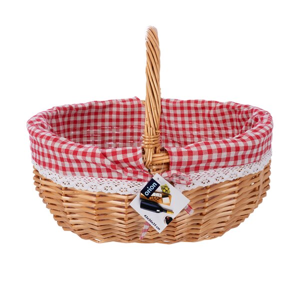 Piknikový kôš s textilnou vsadkou KÁRO